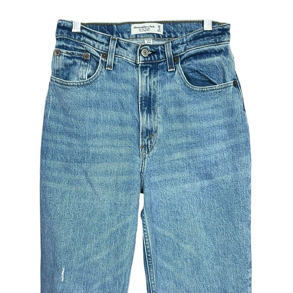 Abercrombie & Fitch The 90's Straight Ultra High Rise Jeans Curve Love Sz 26/2 - Picture 2 of 11